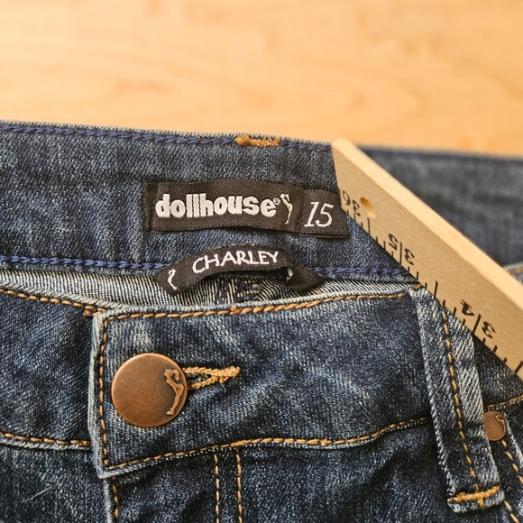 Dollhouse Blue Jeans with Pink Floral Embroidery🌷🌷🌷 - Picture 2 of 9